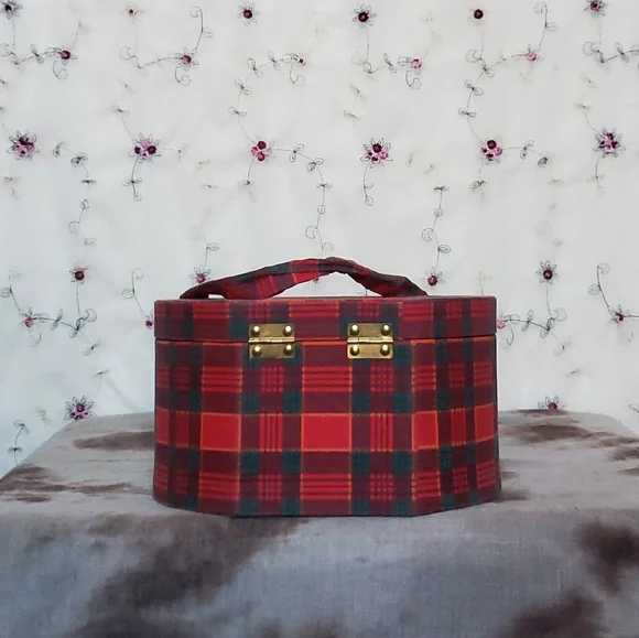 Vintage Tartan Plaid Train Case / Box Purse - Picture 6 of 9
